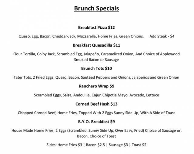 Sunday Brunch - Every Sunday 11am - 2pm | Ebenezer Ale House, West ...